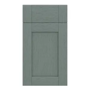 GoodHome Alpinia Painted Matt green wood effect Shaker Drawerline door & drawer front 400mm