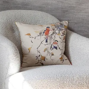 Mayflower Floral Loop Edge Cushion Throw Cushion