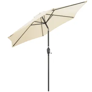 2.7m Crank and Tilt Parasol - Cream