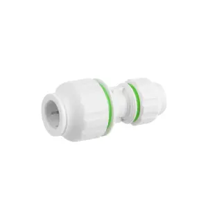 Flomasta White Reducing Pipe fitting coupler (L)66mm