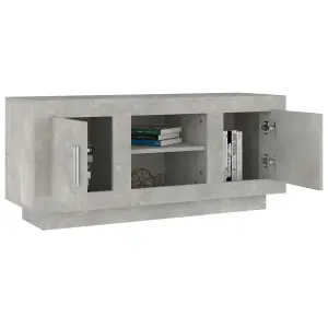 vidaXL TV Cabinet Concrete Grey 102x35x45 cm Engineered Wood