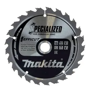 2 x Makita B-62979 165mm x 20mm 25 Teeth Efficut Circular Saw Blade DHS680Z