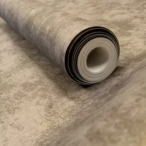 Galerie Julie Feels Home Bronze Shimmery Plain Texture Wallpaper Roll