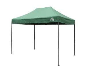 All Seasons Gazebos 3x2 Fully Waterproof Pop up Gazebo With Accessories Green