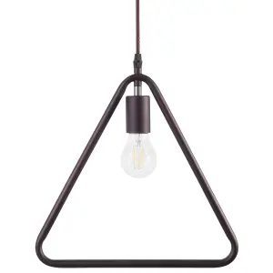 Metal Pendant Lamp Brown JURUENA