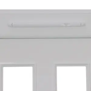 Fortia Chesil Frosted Glazed Anthracite RH External Front Door set, (H)2085mm (W)840mm