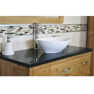 Nya 1000mm Single Bathroom Vanity with Vessel Ceramic Basin Black