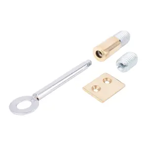 Sash Heritage Slim Sash Stop with Key & 2 Inserts -20mm - Polished Brass