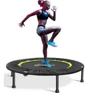 Jandecfit Mini Trampoline Foldable Jumper 40" Fitness Gym Rebounder Black Green