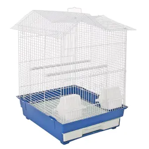 KCT Indoor Bird Cage Santiago Plus Exotic Portable Small - Blue