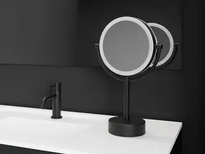 Cosmic Free-Standing Magnifying Mirror With Adjustable Led Light Matte Black Essentials (LED)(X5)(3W 5V/1A) USB