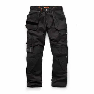 Scruffs Trade Work Trousers With Holster Pockets Black - Size 36R