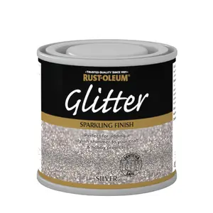 Rust-Oleum Silver glitter effect Gloss Multi-surface Special effect paint, 125ml