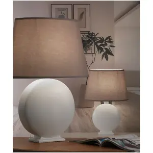 Luminosa Zen Large Table Lamp With Round Tapered Shade, Fabric Shades