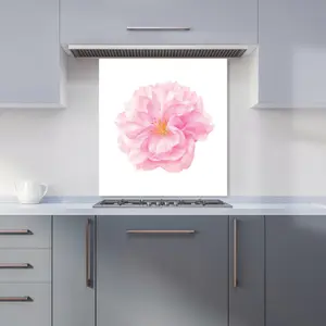 Single Cherry Blossom Premium Glass Kitchen Splashback W900mm x H750mm