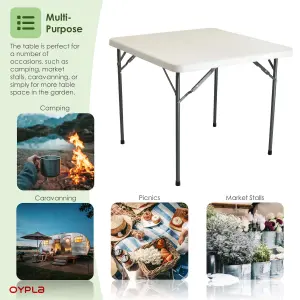 Oypla 2ft 10in 88cm Folding Heavy Duty Outdoor Trestle Party Garden Table