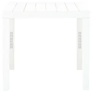 Berkfield Garden Table White 78x78x72 cm Plastic