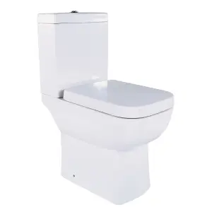 Astral White Close Coupled Toilet & Semi Pedestal Basin Set