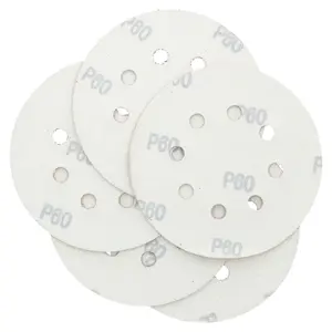 125mm 5" Hook And Loop Sanding Sander Abrasive DA Discs Coarse 60 Grit 50pc