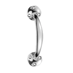 Victorian Bow Shaped Pull Handle 152mm Length 32mm Proj Polished Chrome