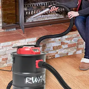 RocwooD Ash Vacuum Cleaner 15L 800W Fireplace BBQ 's Wood Burners