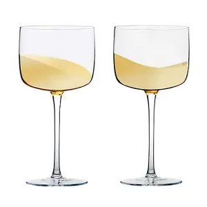 Anton Studios Wave Set of 2 Gin Glasses Gold