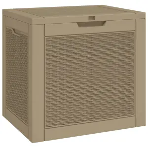 Berkfield Garden Storage Box Light Brown 55.5x43x53 cm Polypropylene