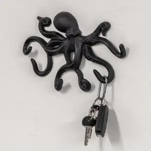 Woodside Cast Iron Wall Mounted Octopus Hooks