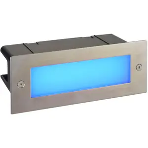 Outdoor IP44 Brick Light - 3.5W Blue Light LED - Marine Grade Stainless Steel