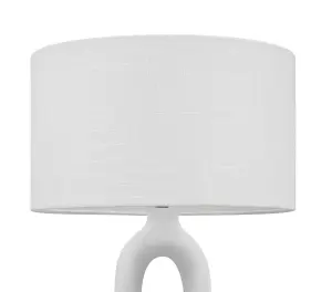 GoodHome Horley Straight Cream Table lamp