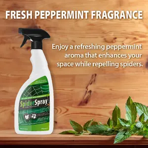 MckLords Peppermint Spider Pest Repellent Spray - Natural Eco-Friendly Pest Control Defence - 750ml