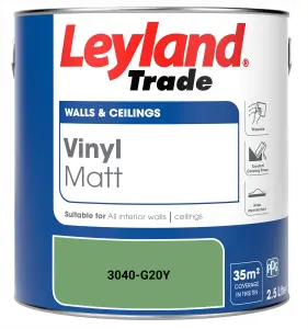 Leyland Trade Vinyl Matt Walls & Ceilings Emulsion Paint (3040-G20Y) 2.5L