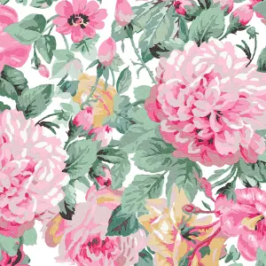 Laura Ashley Aveline Pink Floral Matt Mural