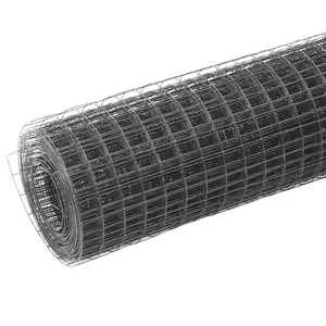 Berkfield Chicken Wire Fence Steel with PVC Coating 10x1 m Grey