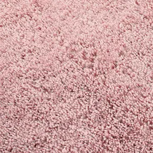 Rose Polyester Plain Modern Luxurious Shaggy Handmade Rug for Living Room and Bedroom-133cm X 133cm