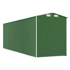 Berkfield Garden Shed Green 192x606x223 cm Galvanised Steel