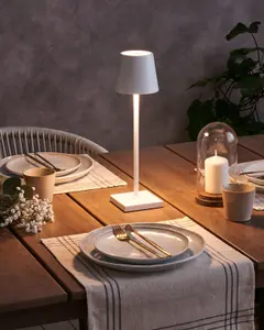 Wireless Metal Table Lamp White BACEIRO