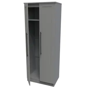 Howard 2 Door Wardrobe in Dusk Grey (Ready Assembled)