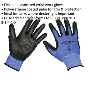 PAIR Lightweight Precision Grip Gloves - XL - Elasticated Wrist - Work Glove