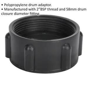 58mm Berg Drum Adaptor with 2" BSP Thread for Precise Fitting