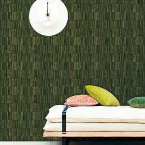 Galerie Boutique Collection Shimmery Geometric Bamboo Stripe Wallpaper