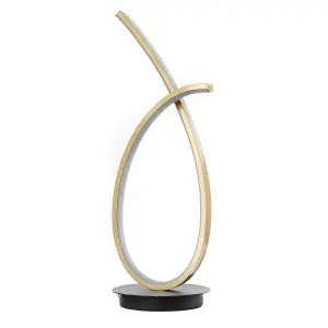 Luminosa Sign Integrated LED Table Lamp Gold