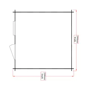 Shire Hartley 8x6 ft with Single door & 1 window Apex Wooden Cabin (H)2290mm x (W)2390mm (Base included) - Assembly service included