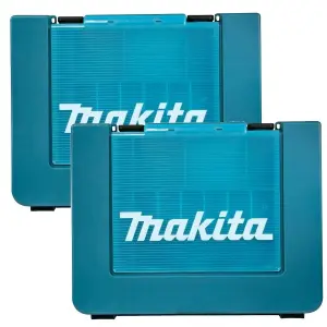 2X Makita 18v Tool Storage Case Toolbox Twin Pack Case + Organiser In Lid LXT202