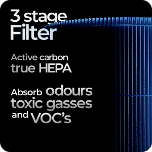 Avalla R-2200 Air Purifier Long Life True HEPA Active Carbon Filter