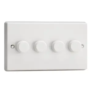 Varilight 4-Gang 2-Way 4x100W V-Com LED Dimmer White