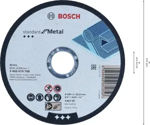 Bosch 125mm 5.5" Thin Slit Cutting Discs 1mm Wheel Metal Steel Stainless x 24