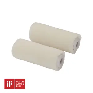 GoodHome Short Pile Mohair Roller sleeve, Pack of 2, (L)65mm (D)15mm