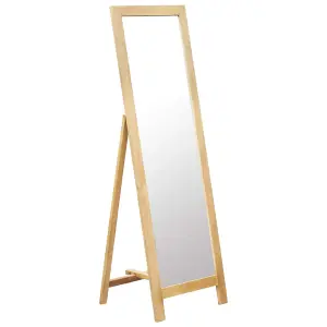 Berkfield Freestanding Mirror 48x46.5x150 cm Solid Oak Wood