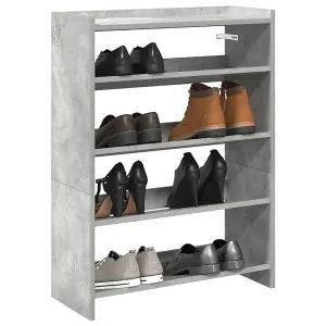 Berkfield Shoe Rack Concrete Grey 80x25x61.5 cm Engineered Wood